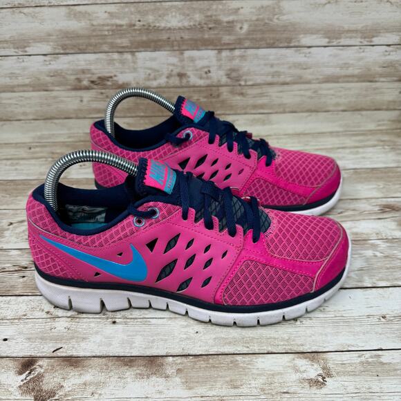 Nike Flex Run 2013 Flash Pink Trainers Running Shoes Women's 9 - Picture 1 of 8
